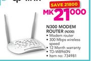 TP-Link N300 Modem Router 