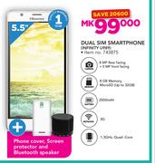 Hisense Dual Sim Smartphone Glory Infinity U989 With Plus Phone Cover, Screen Protector & Bluetooth 
