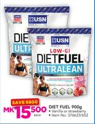 USN Diet Fuel Vanilla Or Strawberry-900g Each