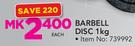 Everlast Barbell Disc-1Kg