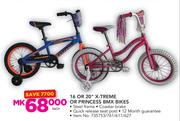 Totem 16 Or 20" X-Treme Or Princess BMX Bikes-Each