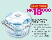 Snookums Microwave Sterilizer Includes Tongs For Safe Handling