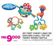 Playgro My First Chewy Links Or Explora A Ball Toy Or Twirly Whirly Rattle-Each