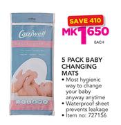 Carriwell 5 Pack Baby Changing Mats