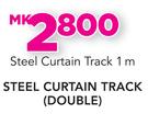 Decorland Steel Curtain Track Double-1m