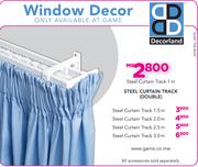 Decorland Steel Curtain Track Double-1m