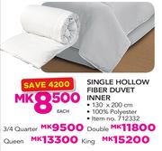 Sherton Double Hollow Fiber Duvet Inner-Each