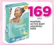 Pampers Active Baby Assorted Sizes-Each