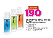 Lexar V20 16GB Triple Pack MEMLXJDV20163-Each