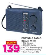 Telefunken Potable Radio Black TR-100