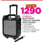 S Digital Bluetooth Trolley Speaker Bass Cruzer
