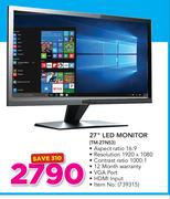 Telefunken 27" LED Monitor TM-27N53