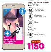 Hisense Dual Sim Smartphone INFINITY U962 With Free Phone Cover & Bluetooth Headphones