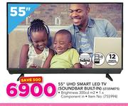 JVC 55" UHD Smart LED TV Soundbar Built In LT-55N875