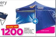 Discovery Adventures Instant Gazebo 3 x 3m With 2 Side Panels Blue