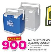 Campmaster 24Ltr Blue Thermo Electric Cooler-Each