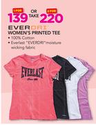 Ever Dri Women's Printed Tee-For 2