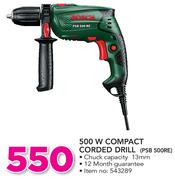 Bosch 500W Compact Corded Drill PSB 500RE