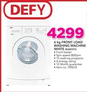 Defy 6Kg Front Load Washing Machine White DAW373