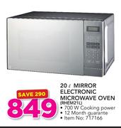 Russell Hobbs 20Ltr Mirror Electronic Microwave Oven RHEM21L