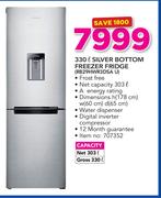 Samsung 330Ltr Silver Bottom Freezer Fridge RB29HWR3DSA U