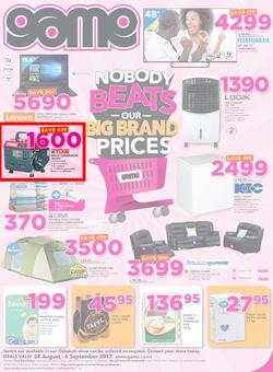 Game Namibia : Oshakati Nobody Beats Our Big Brand Prices (24 Aug - 6 Sep 2017), page 1