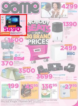 Game Namibia : Oshakati Nobody Beats Our Big Brand Prices (24 Aug - 6 Sep 2017), page 1