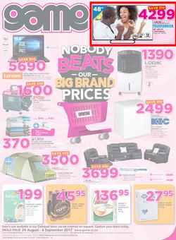 Game Namibia : Oshakati Nobody Beats Our Big Brand Prices (24 Aug - 6 Sep 2017), page 1