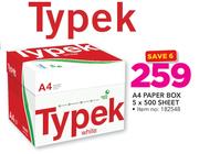 Typek A4 White Paper Box 5X500 Sheet