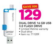 Lexar Dual Drive 16GB USB 3.0 Flash Drive