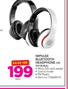 Volkano Impulse Bluetooth Headphone VB-VH100-Blk-Each
