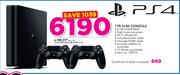 PS4 1TB Slim Console Includes Power Cable & HDMI Cable & Additional Controller