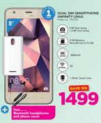 Hisense Dual Sim Smartphone Infinity U962 With Free Bluetooth Headphones & Phone Cover