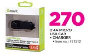 Muvit 2.4A Micro USB Car Charger