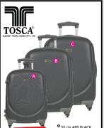 Tosca 55cm ABS Black Upright Trolley