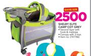 Little One Shelby Elite Camp Cot Grey