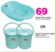 Baby Care Baby Bath Mint Or Nappy Bucket Mint SELECT-18LT M-Each