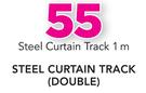 Decorland Steel Curtain Track Double-1M