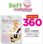 Soft Beginnings 3 In 1 Baby Carrier