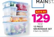 Mainstays 12 Piece Microwave Set-Per Set