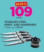 Shogun Stainless Steel Knife And Sharpener
