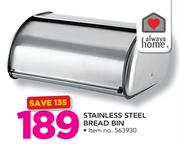 Always Home Stainless Steel Bread Bin