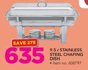 Tissolli 9.5Ltr Stainless Steel Chafing Dish