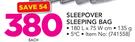 Camp Master Sleepover Sleeping Bag-Each