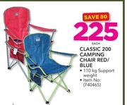 Camp Master Classic 200 Camping Chair Red/Blue-Each