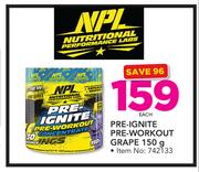 NPL Pre Ignite Pre Workout Grape-150g Each