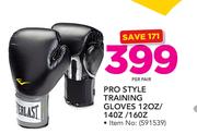Everlast Pro Style Training Gloves 120Z/140Z/160Z-Per Pair