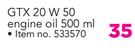 Castrol GTX 20W50 Engine Oil-500ml