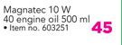 Castrol Magnatec 10W40 Engine Oil-500ml
