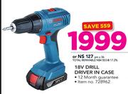 Bosch 18V Drill Driver In Case